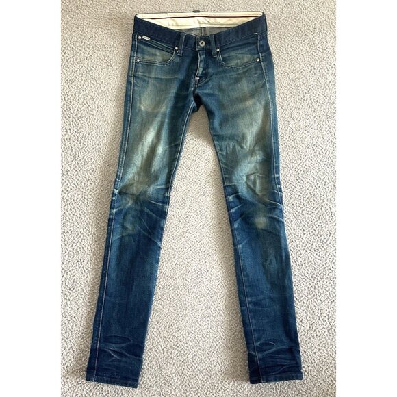 Factotum Japann Jeans Agitpunkt Slim Fit Whiskering Stretch - Picture 1 of 16